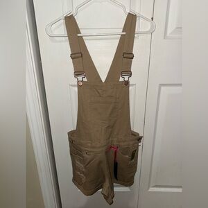 Tan Overalls with Adjustable Straps